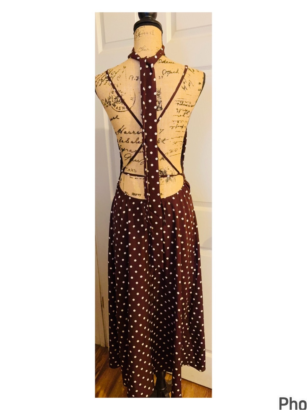 Zara Brown Polka Dot Slip Dress S NWOT - Picture 7 of 13